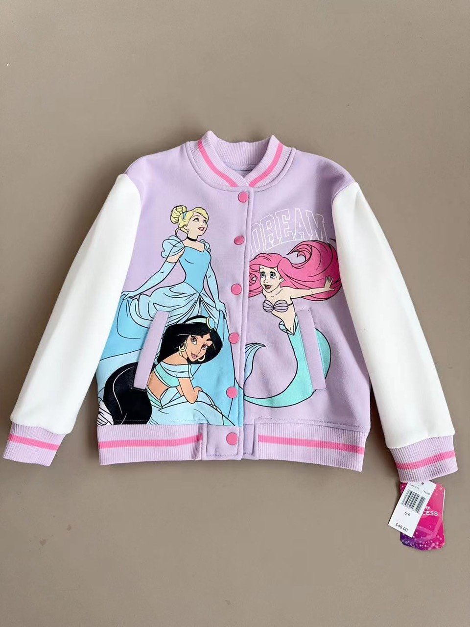 Áo khoác bomber nỉ bông Disney dư xịn nhiều màu cho bé size 3-10y