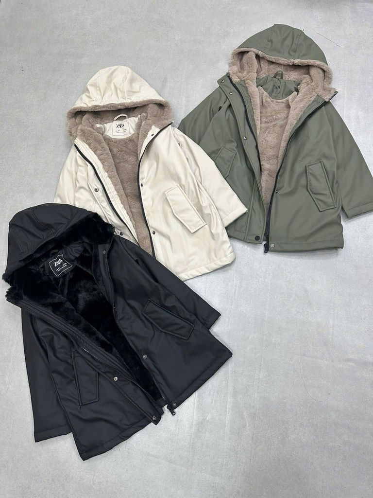 Áo khoác raincoat lót lông ZR dư xịn nhiều màu cho bé size 6-14y