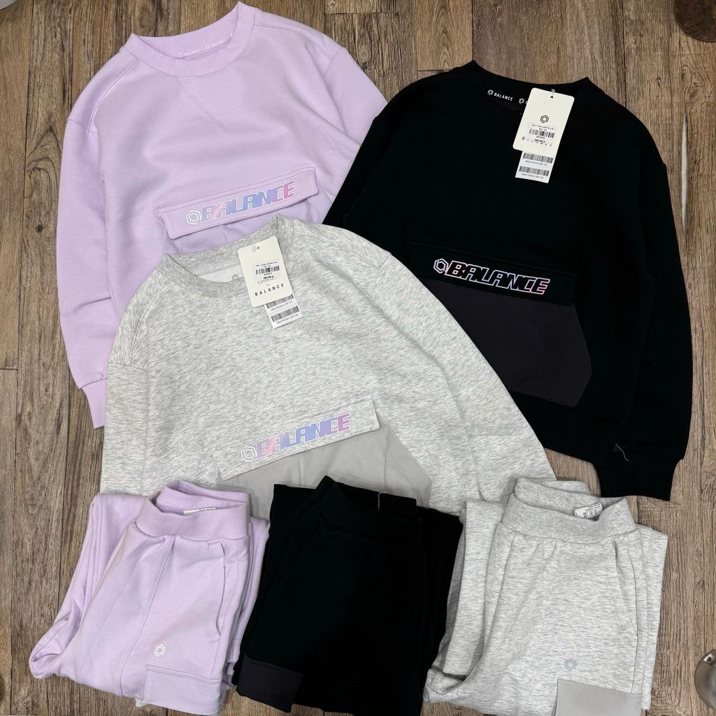 Bộ nỉ Topten xuất Hàn quần ống suông túi hộp nhiều màu bé gái size 120-170