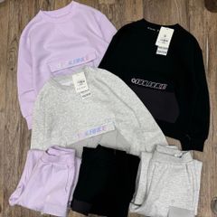 Bộ nỉ Topten xuất Hàn quần ống suông túi hộp nhiều màu bé gái size 120-170