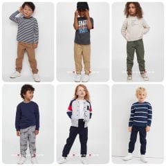 Quần kaki jogger HM bo chun gấu 9 màu BT