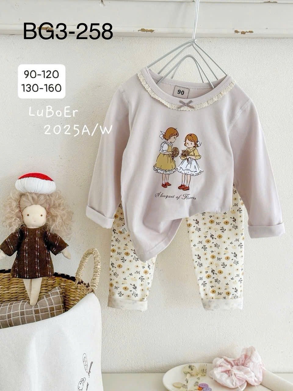 BM3 - Bộ thun Luboer nhiều hình cho Bé Gái size 90 - 160