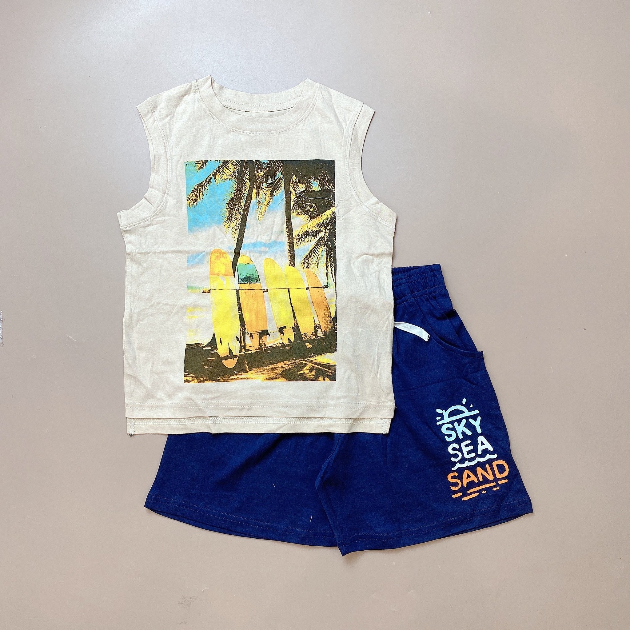 Bộ sát nách vai rơi Ru Design nhiều hình size XS - XL ( 5 - 14y )