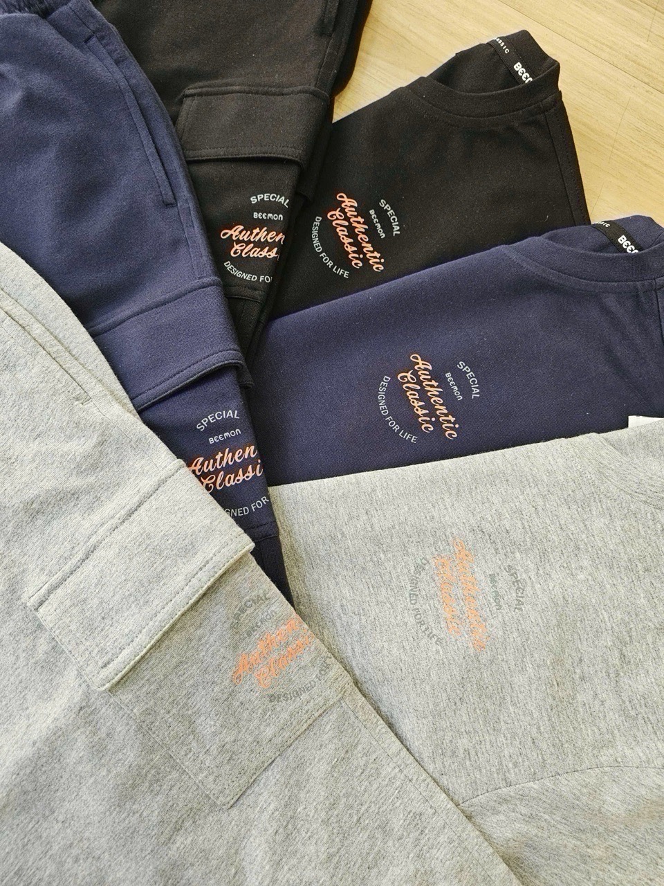 BM2511ST07 - Bộ nỉ cotton 4 chiều Beemon trẻ em nhiều màu cho bé size 120-170