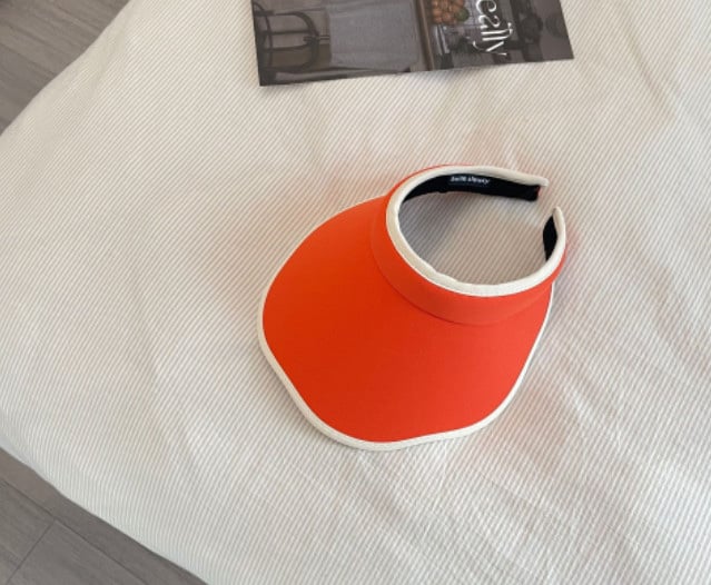 Mũ đi biển trơn màu vành lượn sóng BG