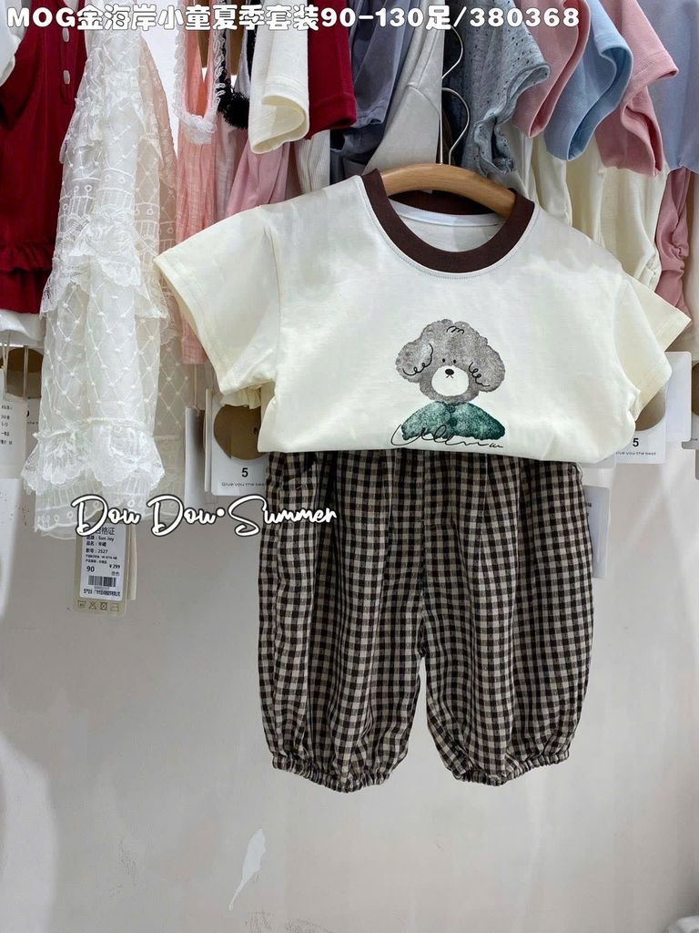 Bộ cotton QC nhiều màu cho bé trai size 90-130
