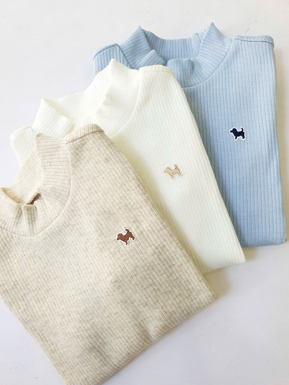 BM2511ST04 - Áo thun giữ nhiệt thêu cún nhiều màu cho bé size 80-160