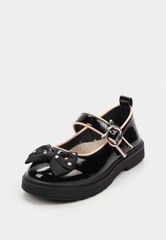 Giày búp bê nơ đen chấm bi hồng bé gái size 29-36