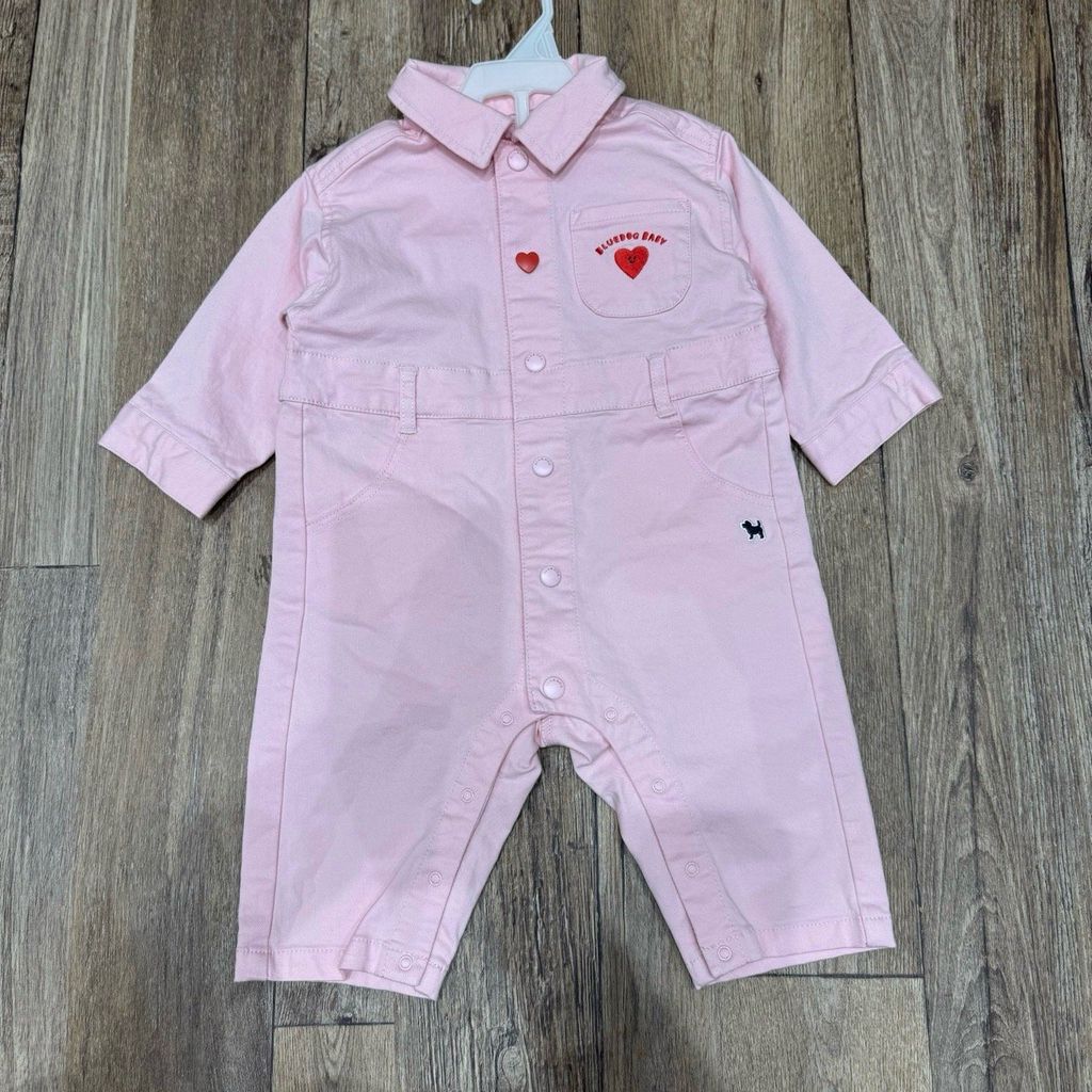 Body kaki BD xuất Hàn màu hồng cho bé size 80