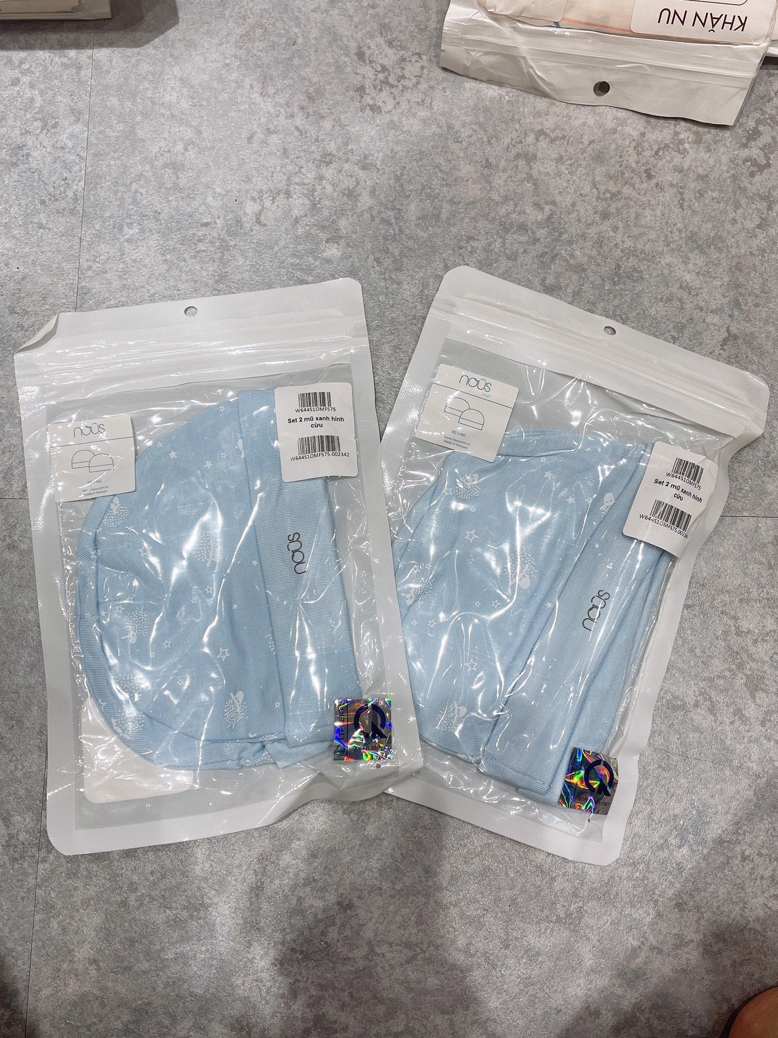 Set 2 mũ xanh hình cừu