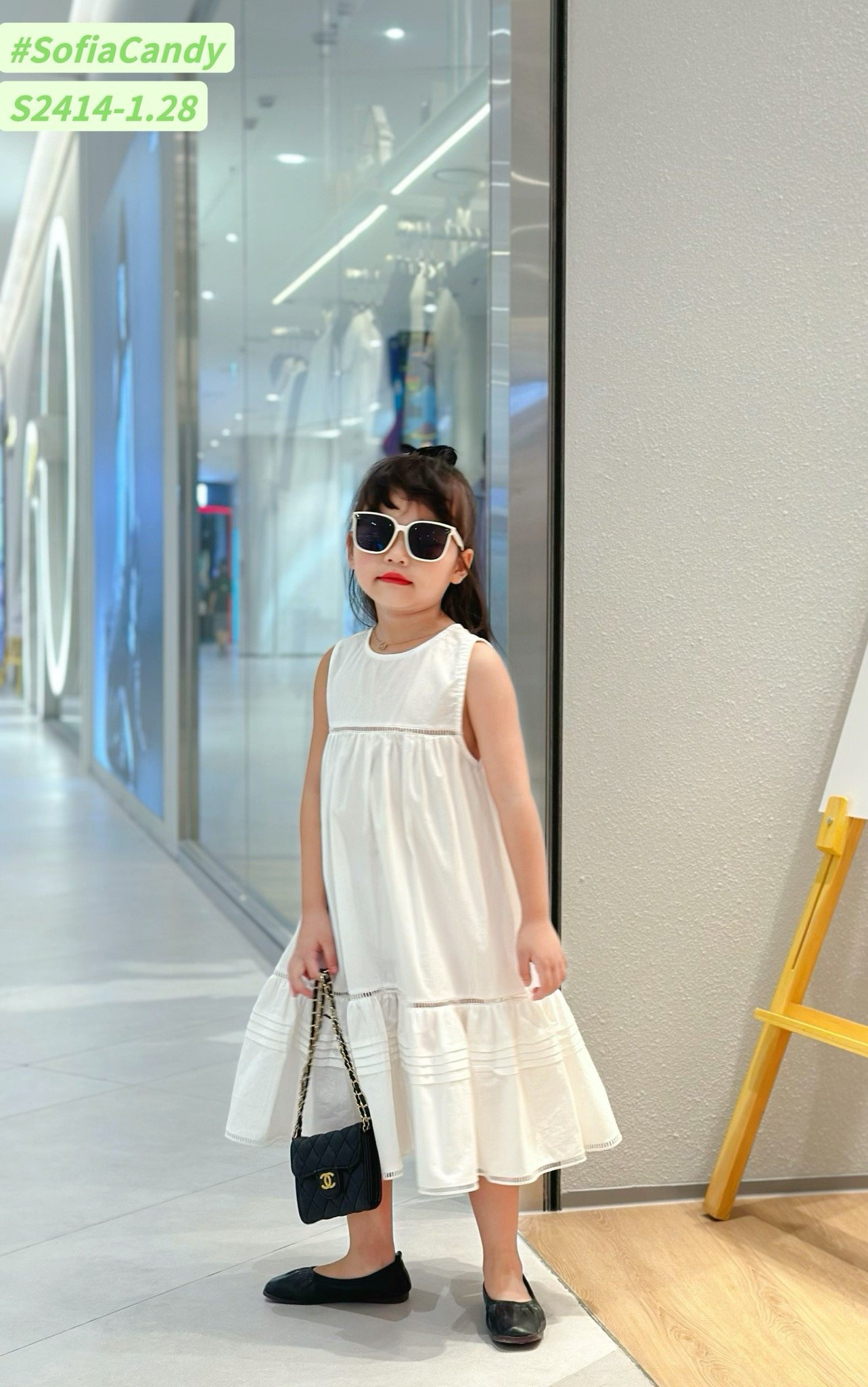 V00021 - Váy thô Sofia Candy sát nách đuôi cá 4 màu BG size 1 - 10y