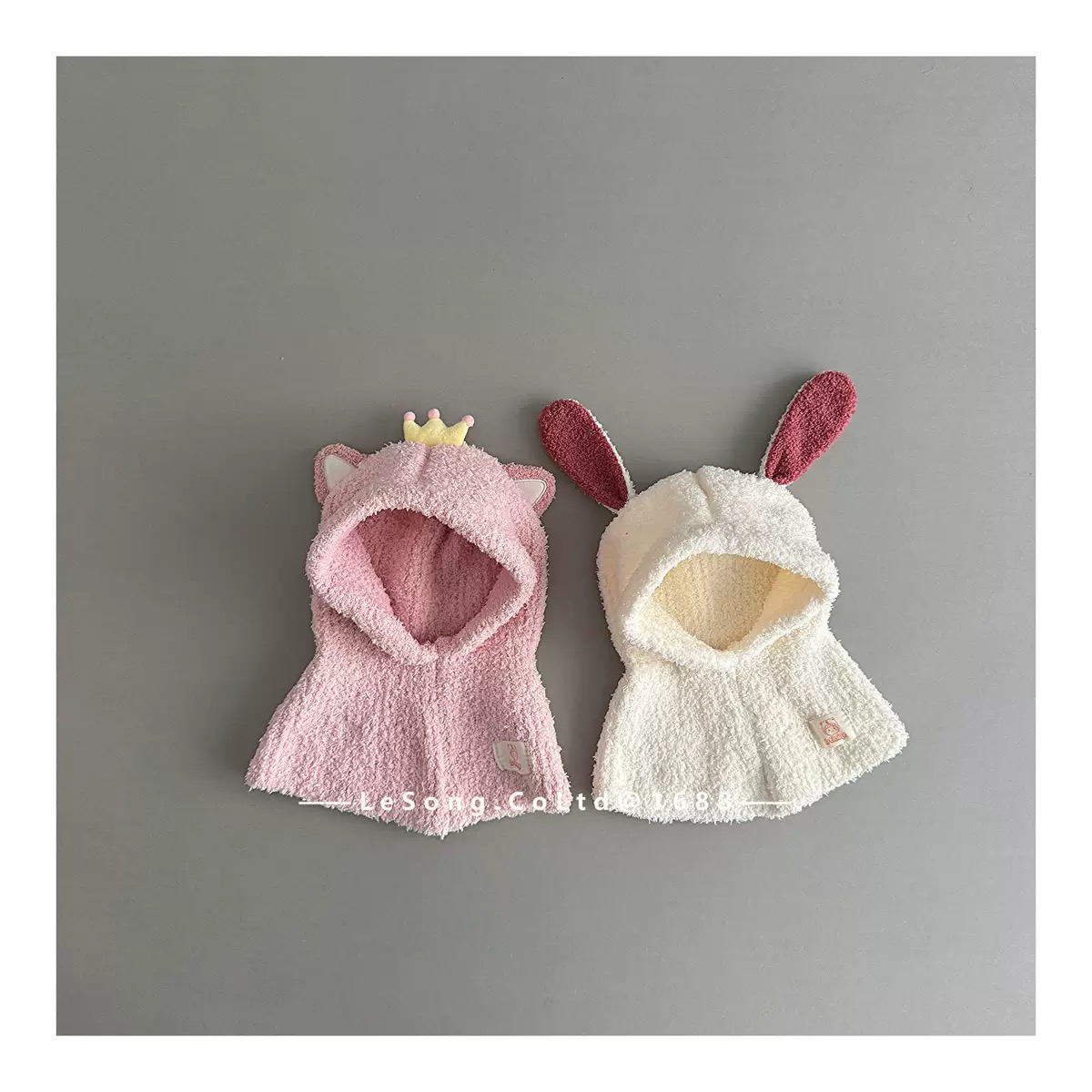 Mũ liền khăn chùm đầu nhiều mẫu cho bé size 1-4y (VĐ 46-50cm)