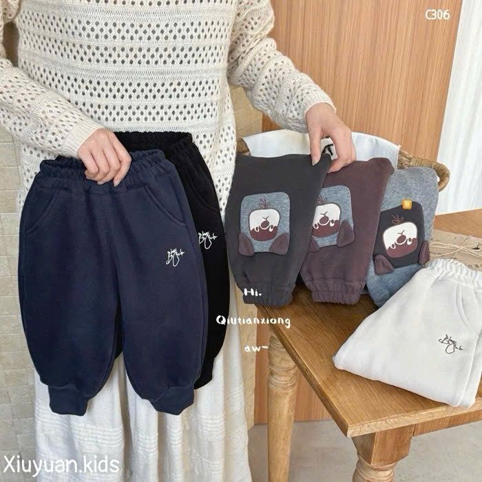 C306 - Quần nỉ lót nỉ đại hàn dòng nhí cho bé size 90-130