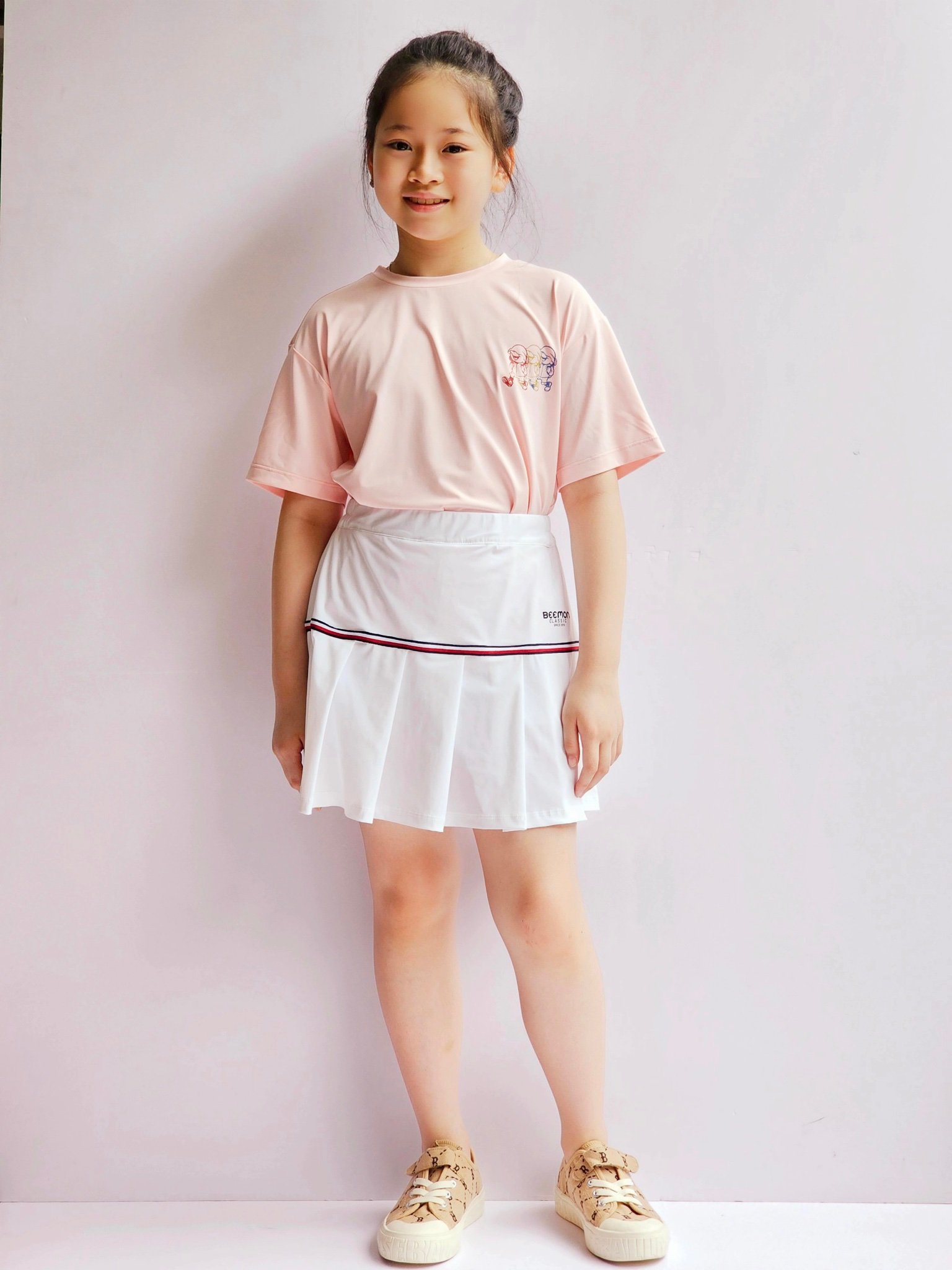 Set bộ áo + chân váy liền quần thể thao Bee Mon 4 màu size 120 - 160