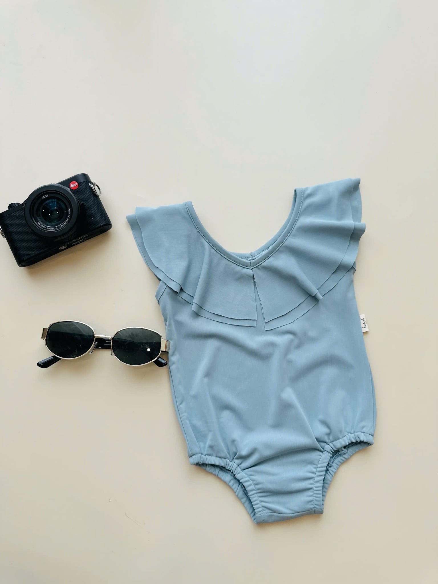 DB00033 - Bộ bơi harifa liền thân cổ V bèo nhiều màu cho bé gái size 1-6y