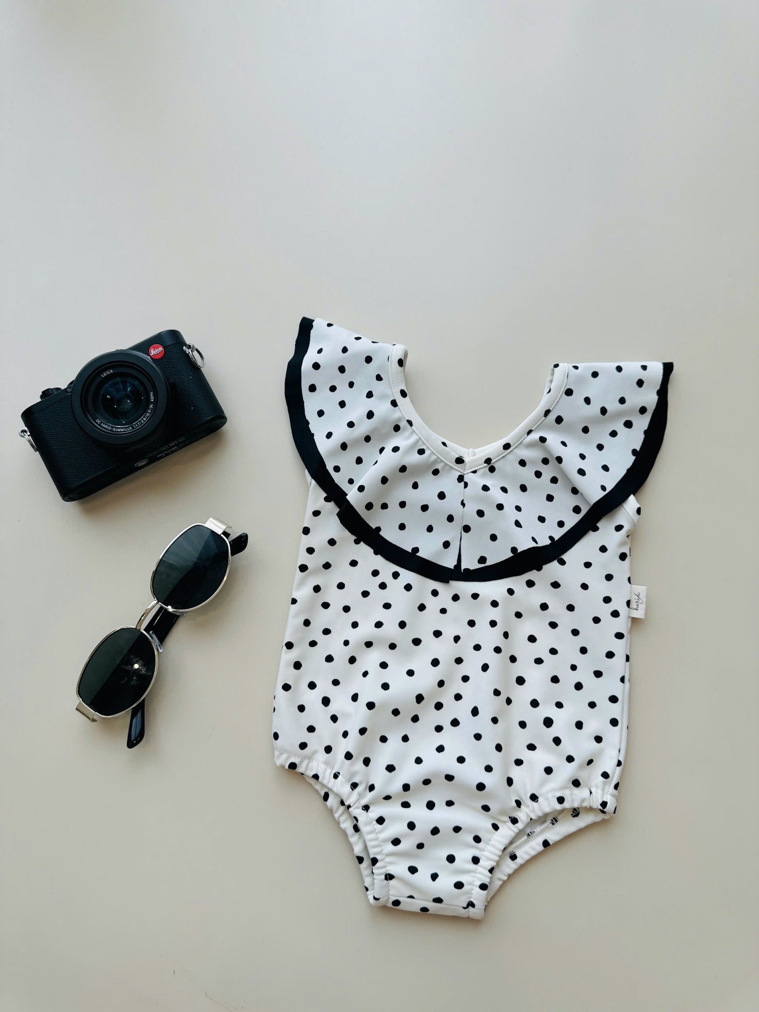 DB00033 - Bộ bơi harifa liền thân cổ V bèo nhiều màu cho bé gái size 1-6y