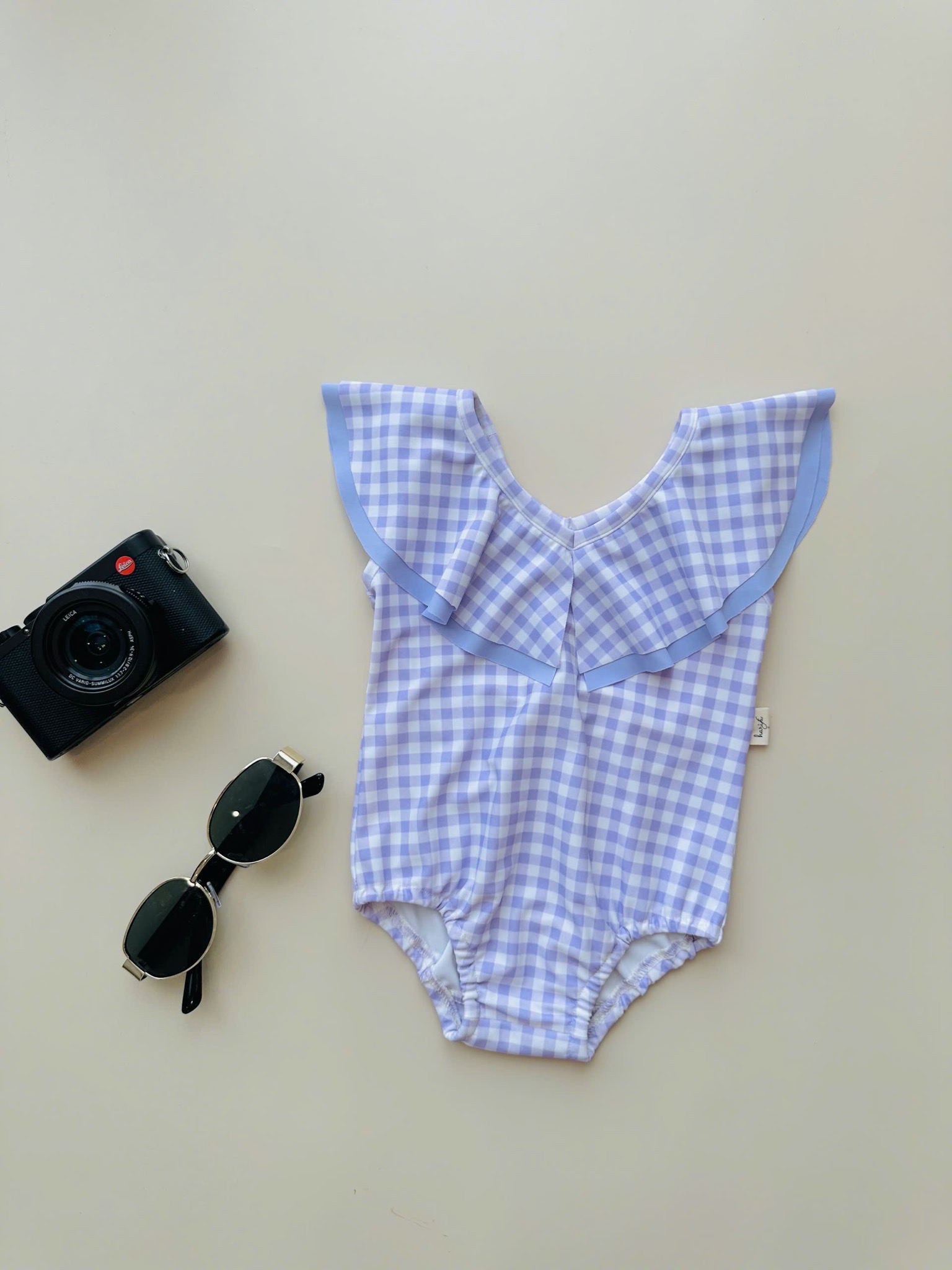 DB00033 - Bộ bơi harifa liền thân cổ V bèo nhiều màu cho bé gái size 1-6y