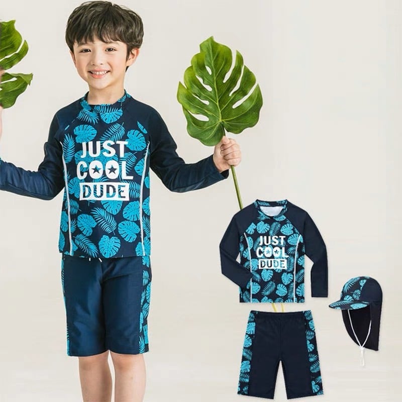 331 - Set 3ct bơi lá Palm chữ Just Cool Dude size 100-150