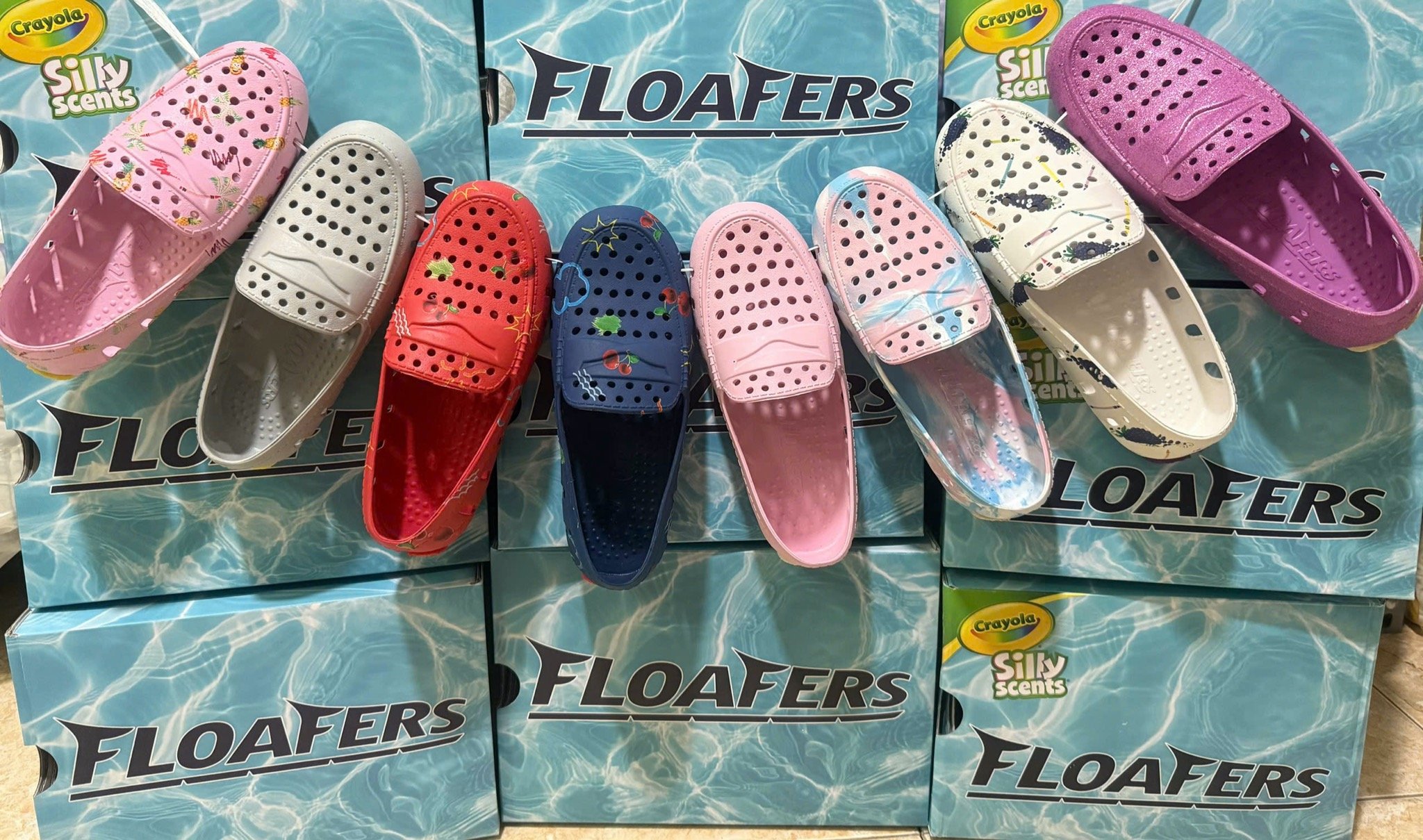Giày nhựa Floafers Kids dư xịn dẻo thơm nhiều màu cho bé size 31-35