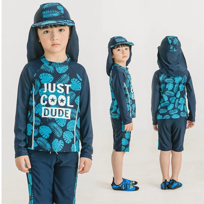 331 - Set 3ct bơi lá Palm chữ Just Cool Dude size 100-150