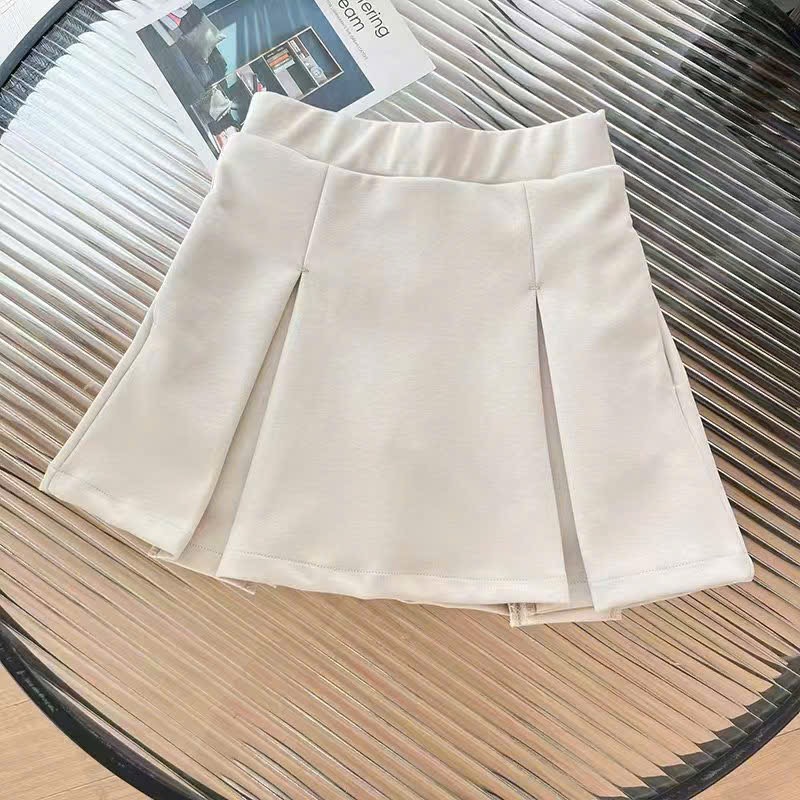 Chân váy liền quần xếp ly vải thun Uni trơn 3 màu BG size 110-160