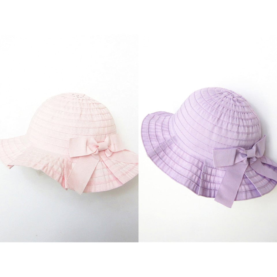 Mũ vành Miller lót cotton trơn màu tím/hồng