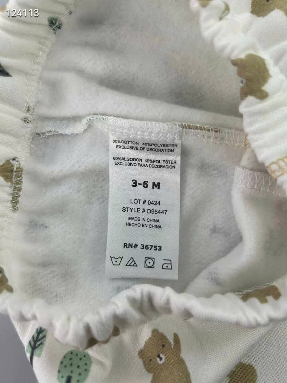 Set 3ct Duck & Duck body+quần+gile chần bông cho bé sơ sinh size 3-9m