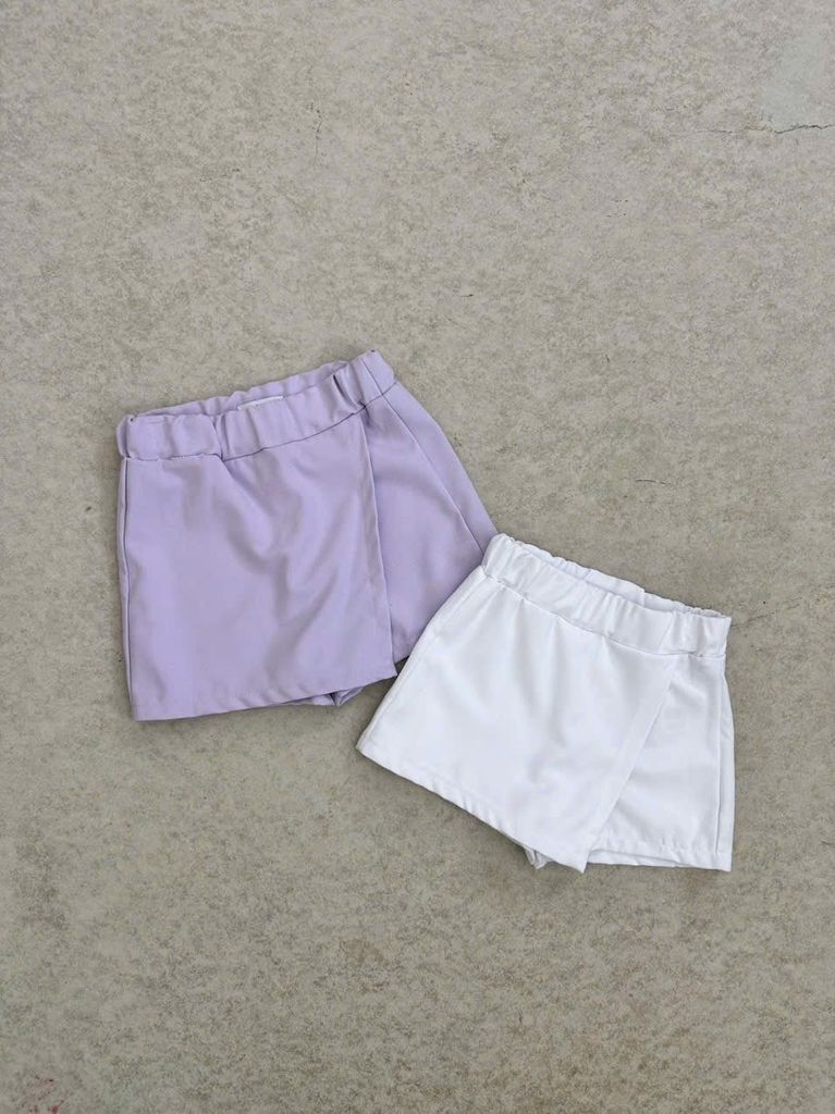 Quần váy GGJJ dư xịn 2 màu tím/trắng bé gái size 2-8y