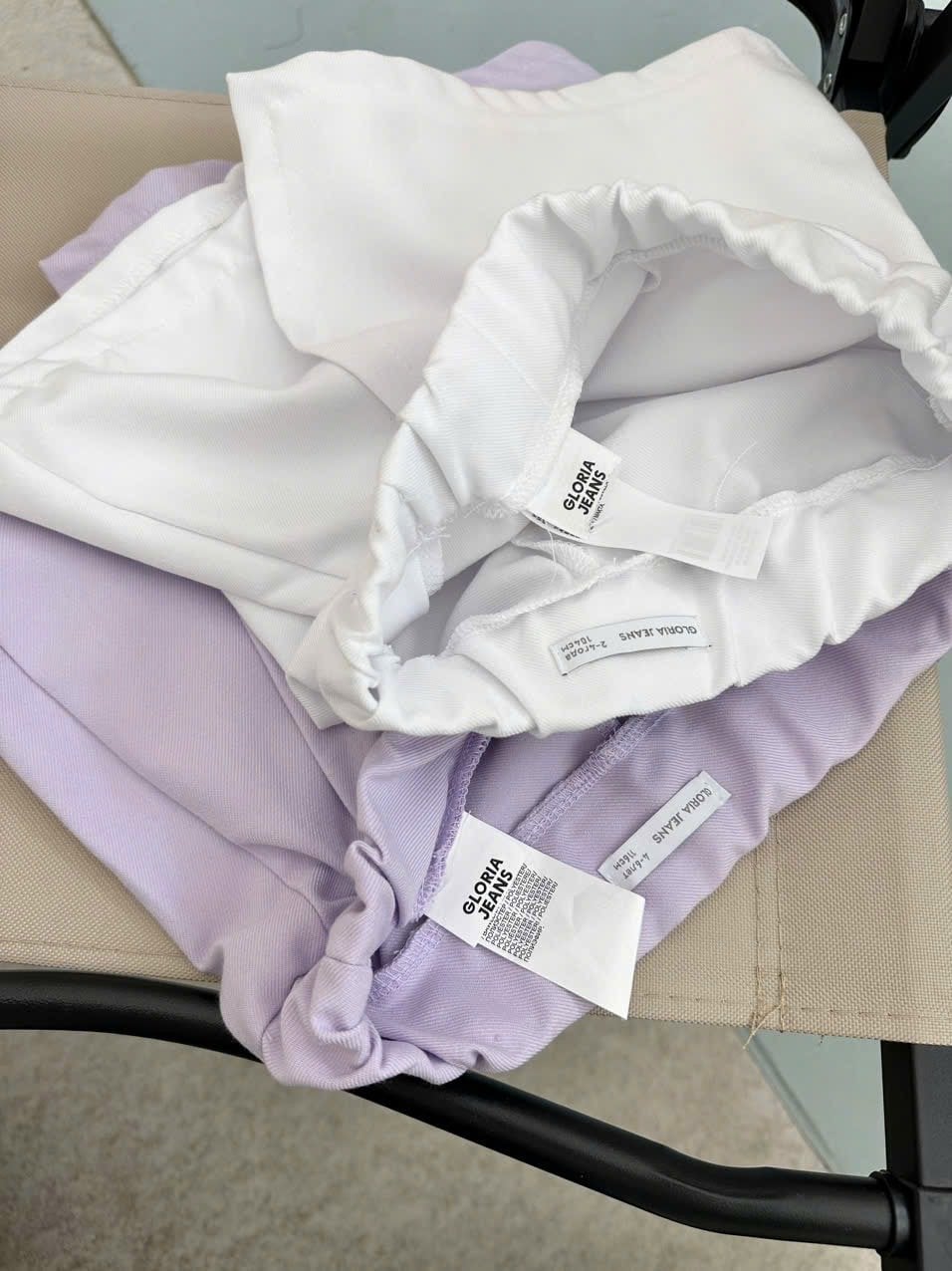 Quần váy GGJJ dư xịn 2 màu tím/trắng bé gái size 2-8y