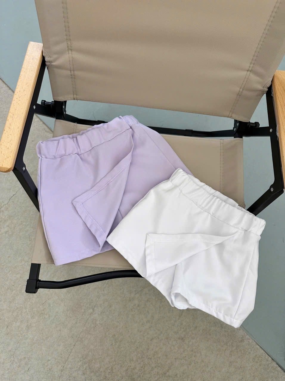 Quần váy GGJJ dư xịn 2 màu tím/trắng bé gái size 2-8y