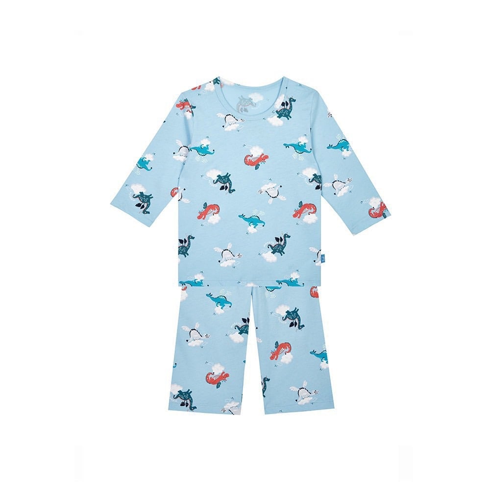 Bộ thun vải cotton/tencel áo tay lỡ - quần lửng Moonya/ Chummy xuất Hàn BTBG size 100 - 160