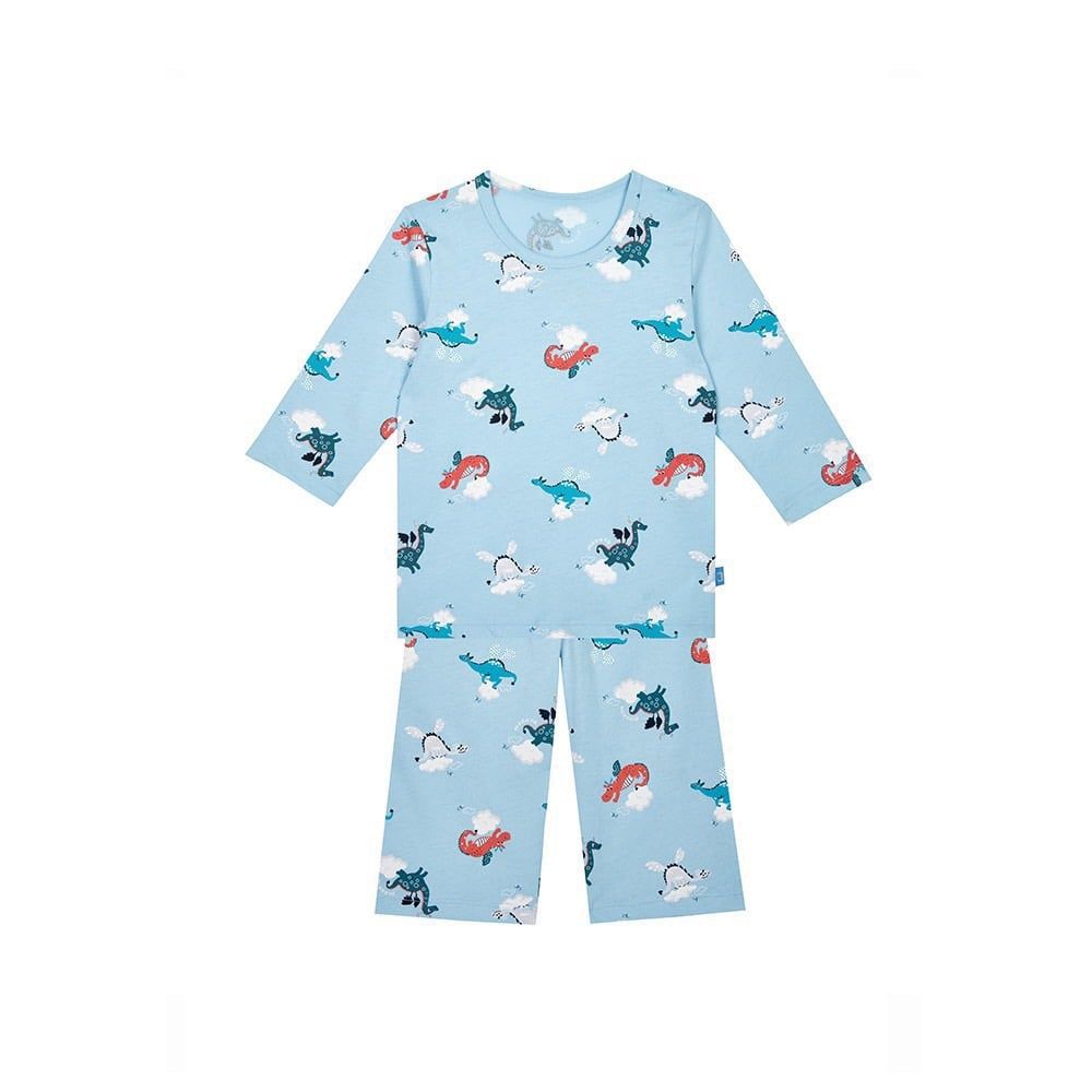 Bộ thun vải cotton/tencel áo tay lỡ - quần lửng Moonya/ Chummy xuất Hàn BTBG size 100 - 160