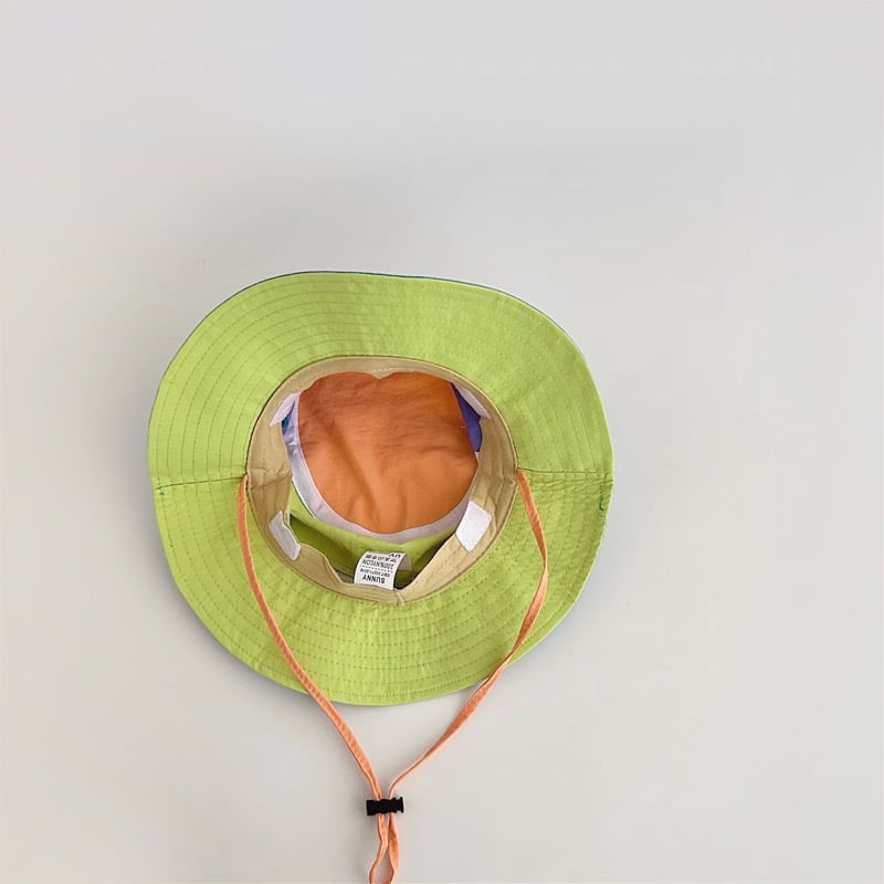 Mũ vành chống nắng phối color block nhiều màu cho bé size 3-6y