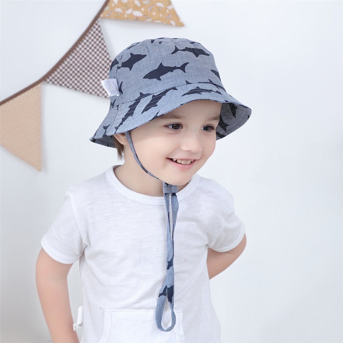 Mũ vải vành Miller BT - màu xanh jean shark