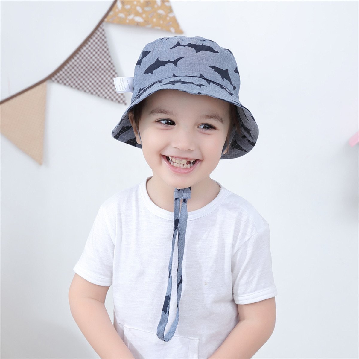 Mũ vải vành Miller BT - màu xanh jean shark