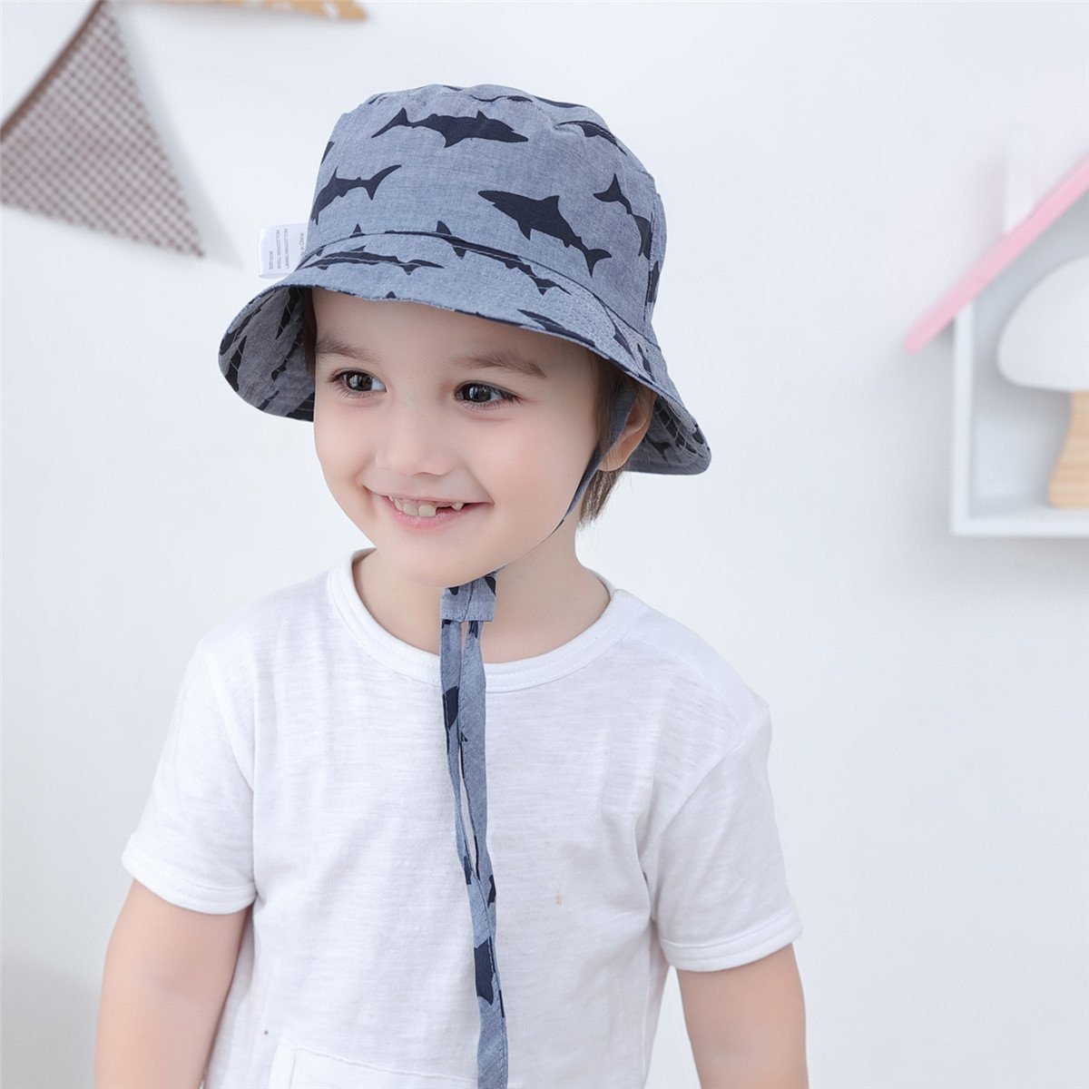 Mũ vải vành Miller BT - màu xanh jean shark