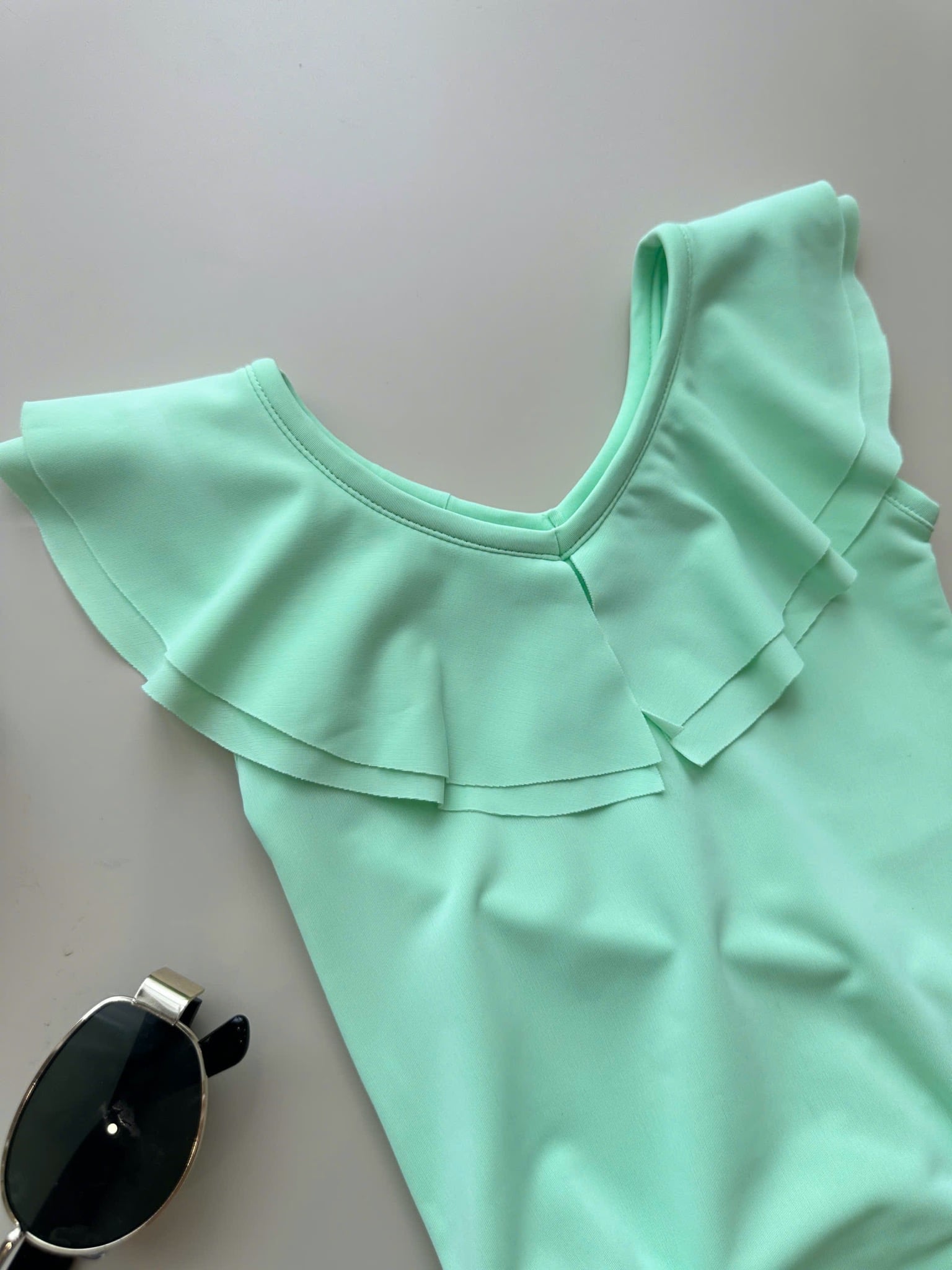 DB00033 - Bộ bơi harifa liền thân cổ V bèo nhiều màu cho bé gái size 1-6y