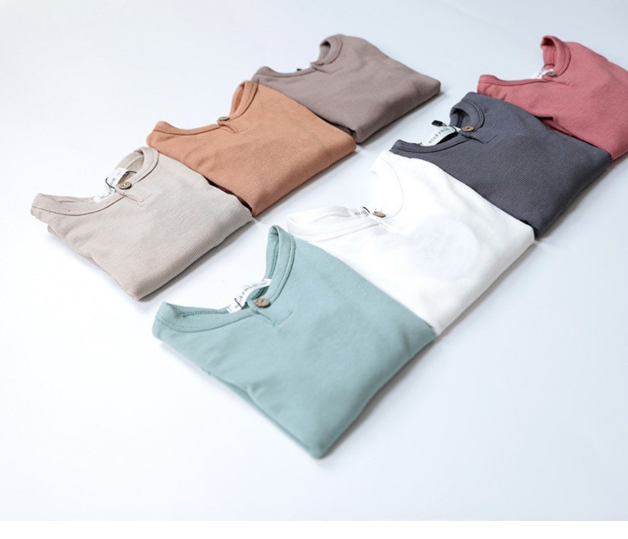 Bộ minkymom cổ tròn có khuy cài chất thun tăm BTBG