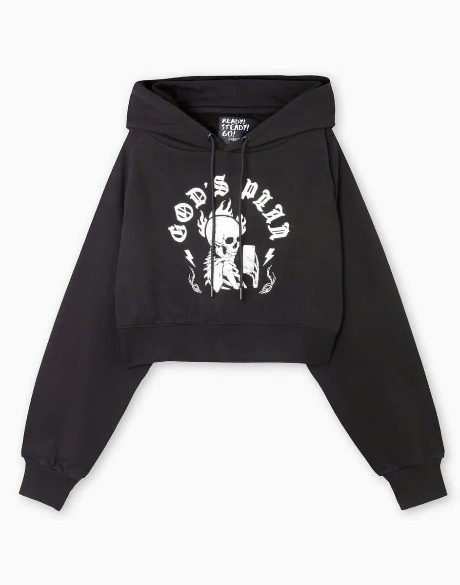 Áo nỉ da cá hoodie Croptop 3 màu bé gái size 8 -18y