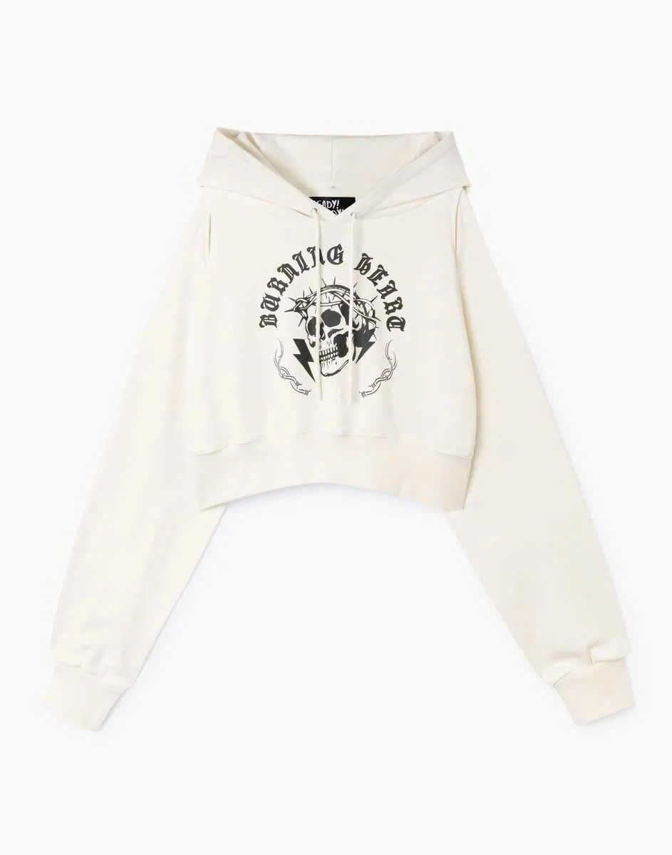 Áo nỉ da cá hoodie Croptop 3 màu bé gái size 8 -18y