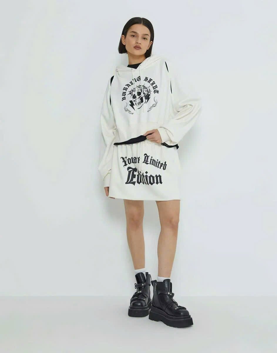Áo nỉ da cá hoodie Croptop 3 màu bé gái size 8 -18y