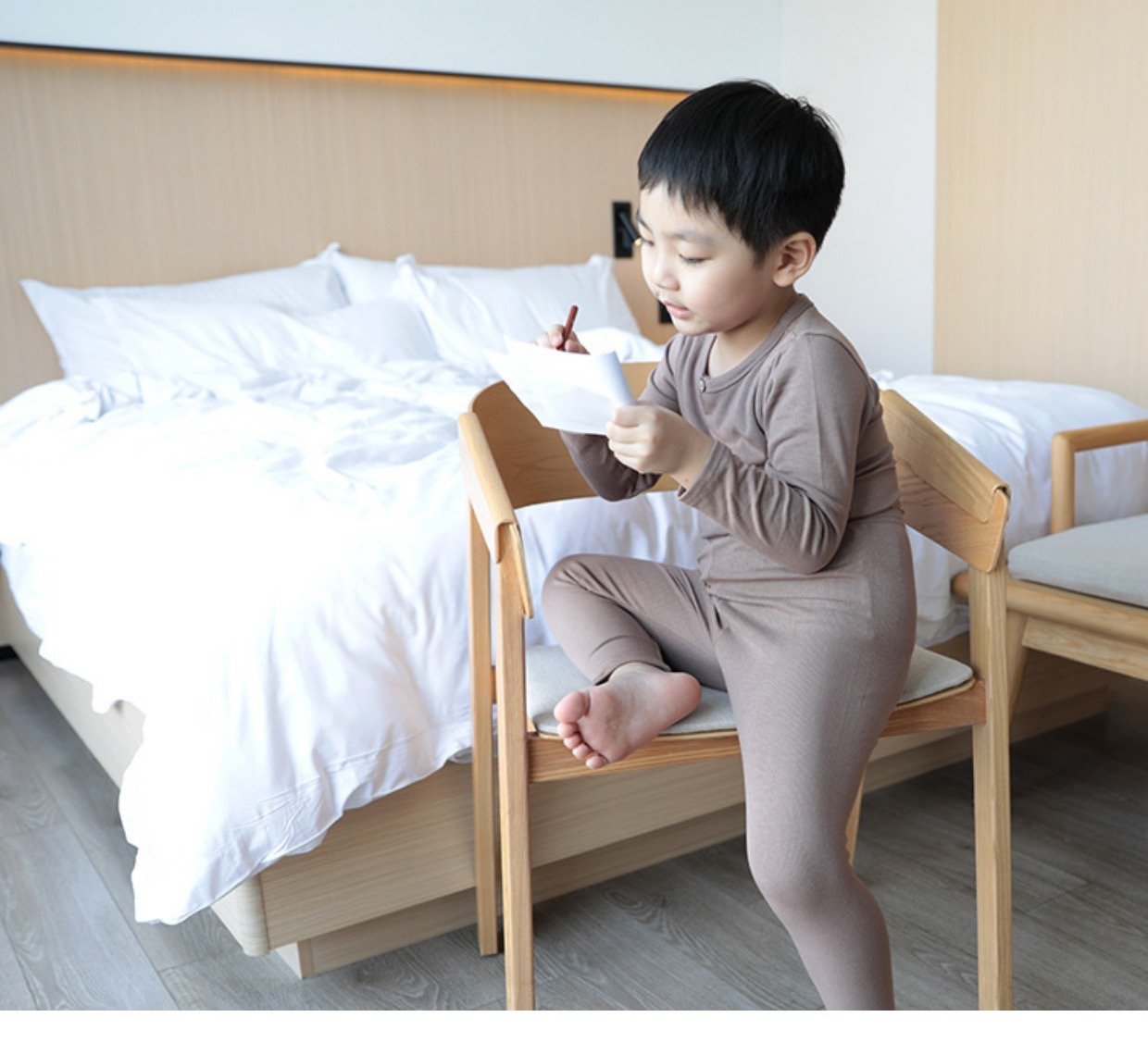 Bộ minkymom cổ tròn có khuy cài chất thun tăm BTBG