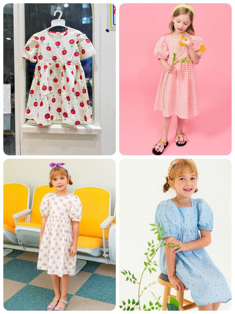 V00018 - Váy vải thô nhiều màu cho bé size 100-150