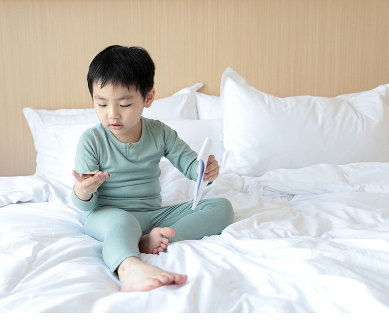 Bộ minkymom cổ tròn có khuy cài chất thun tăm BTBG