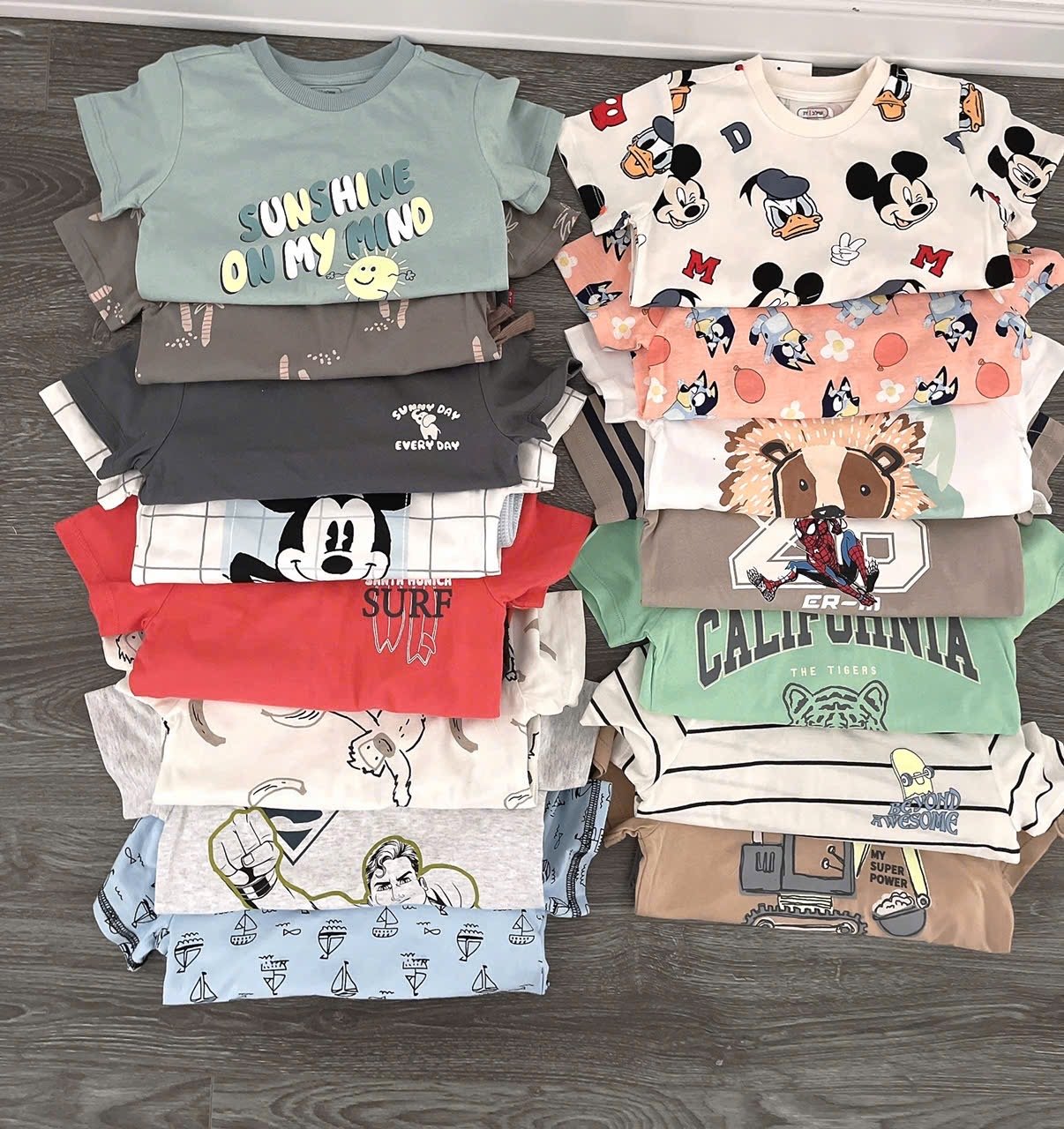 Bộ cotton Muji nhiều màu cho bé trai size 2-5y