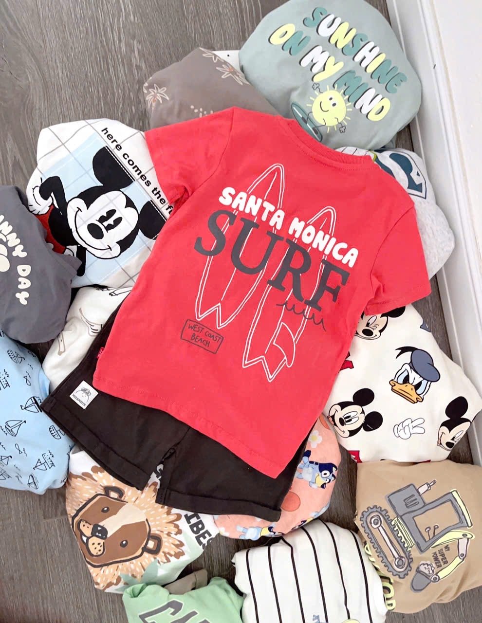 Bộ cotton Muji nhiều màu cho bé trai size 2-5y