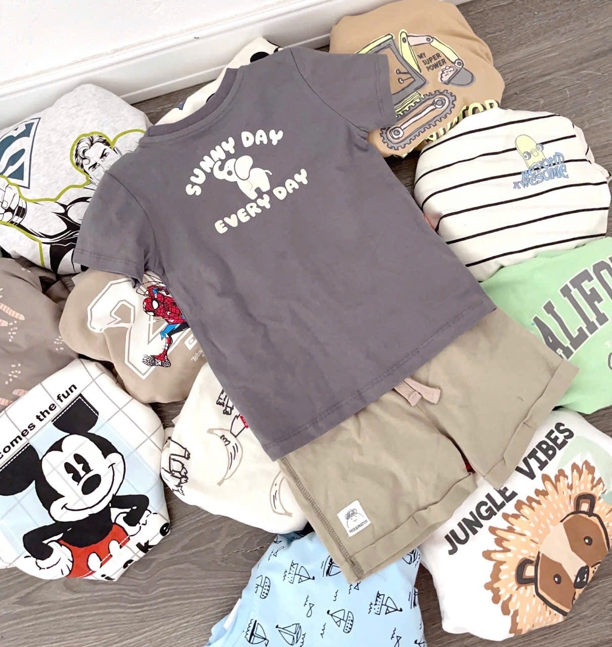 Bộ cotton Muji nhiều màu cho bé trai size 2-5y