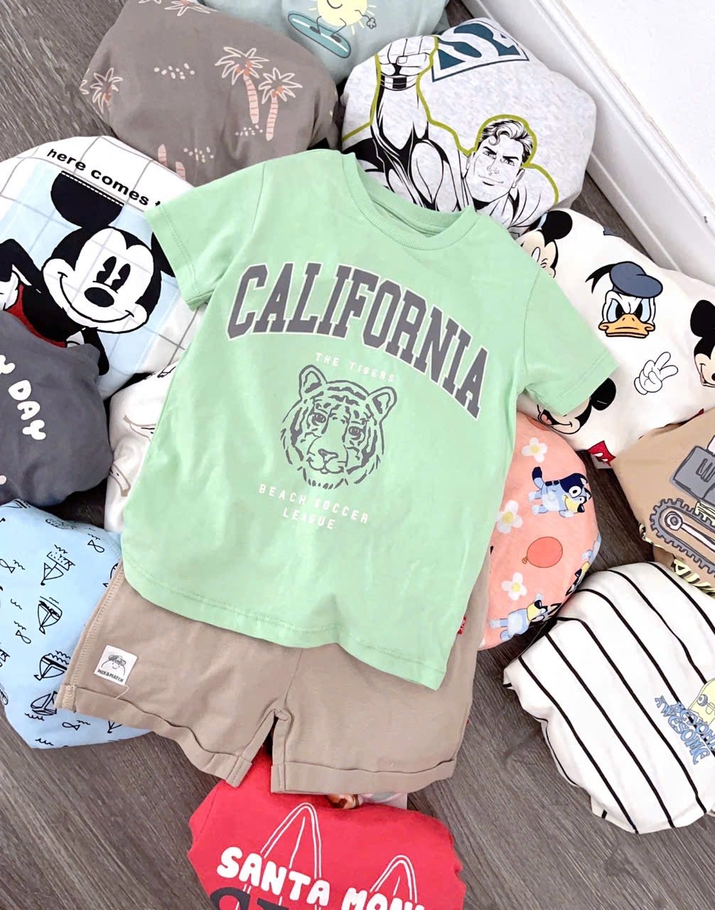 Bộ cotton Muji nhiều màu cho bé trai size 2-5y