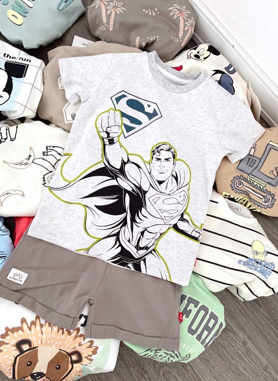 Bộ cotton Muji nhiều màu cho bé trai size 2-5y