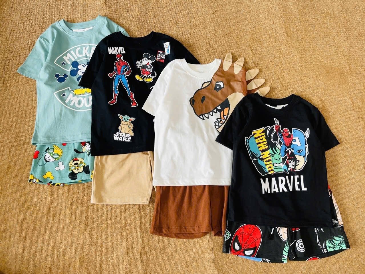 Bộ cotton Hm nhiều mẫu cho bé trai size 2-10y